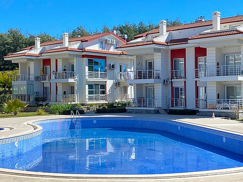 For sale apartment in complex with pool in Fethiye Calis